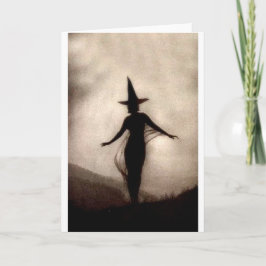 Vintage Schatten-Hexe Karte
