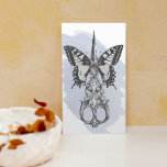 Vintage Schere Butterfly Wasserfarbe für Haarstühl Visitenkarte<br><div class="desc">Hair Stylist Antique Scissor & Butterfly Vintage Wasserfarben Business Cards.</div>