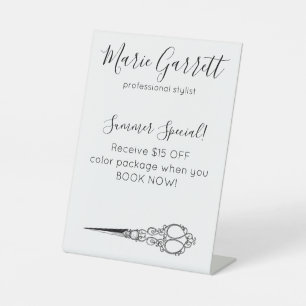 Vintage Scheren Sockelschild