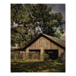Vintage-Scheune in Südgeorgia Fotodruck
