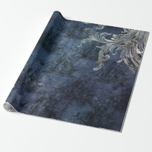 Vintage Schiffe auf Blau Geschenkpapier