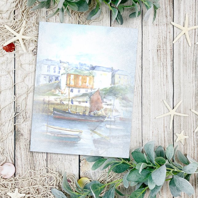 Vintage Schiffe im Hafen Postkarte (Von Creator hochgeladen)