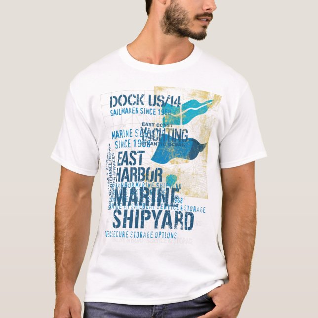 Vintage Schiffswerft - Ostküste T-Shirt (Vorderseite)