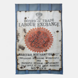 VINTAGE-SCHILD GESCHIRRTUCH