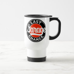 Vintage-Schild 'Letzte Tankstellenchance' Reisebecher