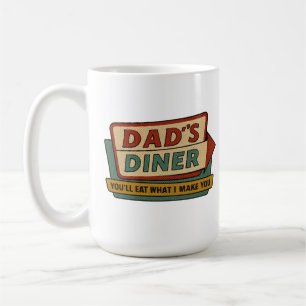 Vintage-Schilder von Dads Diner – Ben-Day 1950er P Kaffeetasse
