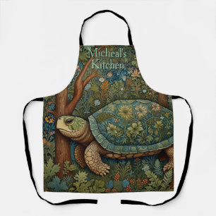 Vintage-Schildkröte Boheme Boho Wald personalisier Schürze