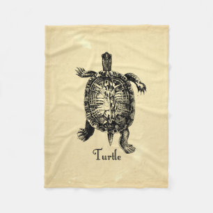 VINTAGE SCHILDKRÖTE FLEECEDECKE