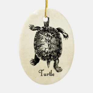 VINTAGE SCHILDKRÖTE KERAMIKORNAMENT