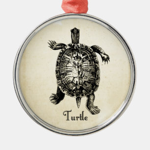 VINTAGE SCHILDKRÖTE ORNAMENT AUS METALL