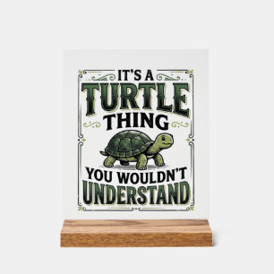 Vintage-Schildkröten-Ding Lustiges Schildkrötenlie Acrylschild