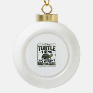 Vintage-Schildkröten-Ding Lustiges Schildkrötenlie Keramik Kugel-Ornament