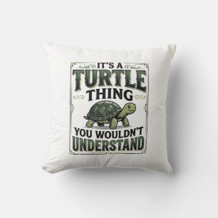 Vintage-Schildkröten-Ding Lustiges Schildkrötenlie Kissen