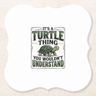 Vintage-Schildkröten-Ding Lustiges Schildkrötenlie Untersetzer
