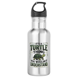Vintage-Schildkröten-Sache Lustiges Schildkrötenli Edelstahlflasche