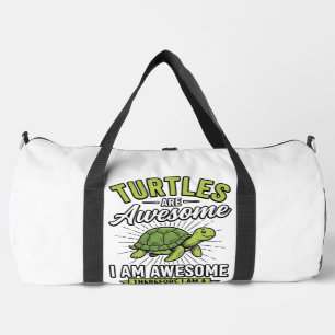 Vintage-Schildkröten sind großartig Lustiges Schil Duffle Bag
