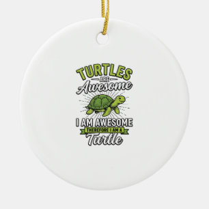 Vintage-Schildkröten sind großartig Lustiges Schil Keramik Ornament