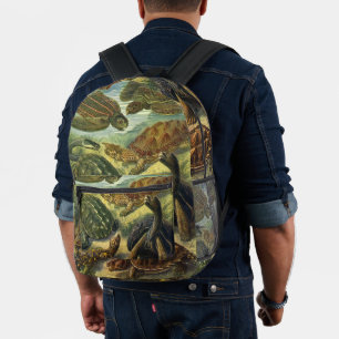 Vintage-Schildkröten und Meeresschildkröten von Er Bedruckter Rucksack