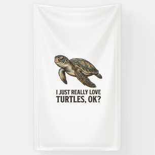 Vintage-Schildkrötenliebhaber Lustiges Meeresschil Banner