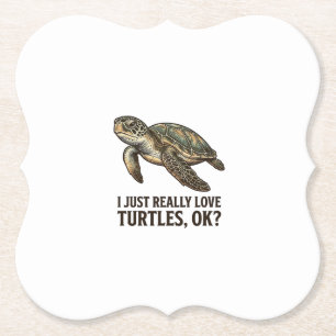 Vintage-Schildkrötenliebhaber Lustiges Meeresschil Untersetzer