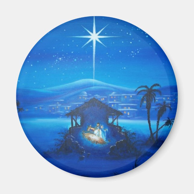 Vintage Schlachtabendszene Magnet (Vorne)