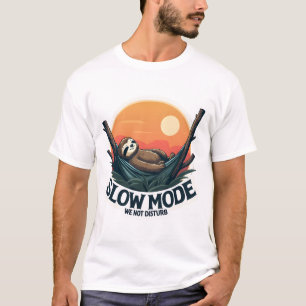 Vintage-Schlaf-Shirt mit Faultier Lustiges langsam T-Shirt