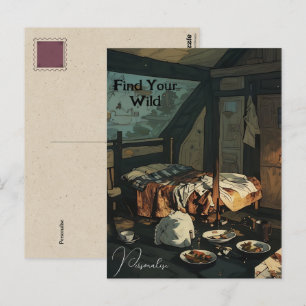 Vintage-Schlafzimmer-Dekor wilder Spruch persönlic Postkarte