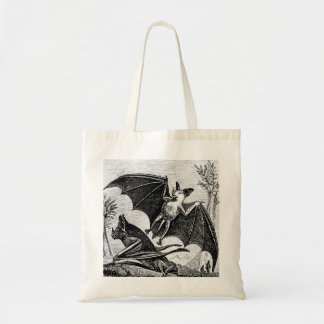 Vintage Schläger-Illustrations-Tasche Tragetasche