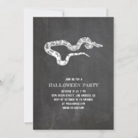 Vintage-Schlange. Halloween-Party mit Schultafel.