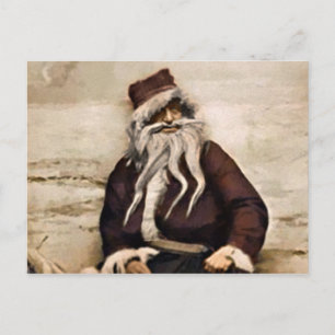Vintage schlechter Weihnachtsmann Postkarte