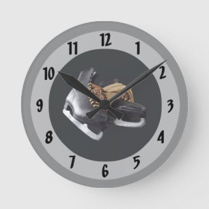 Vintage Schlittschuhe Runde Wanduhr
