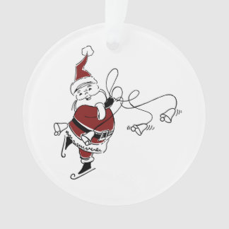 Vintage-Schlittschuhlauf-Weihnachtsmann-Ornament Ornament