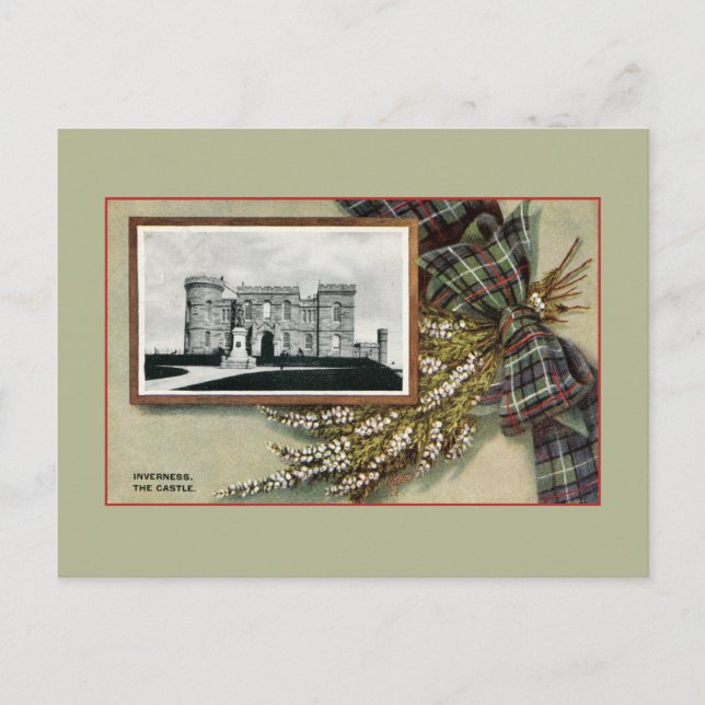 Vintage Schlossanlage Inverness Postkarte (Vorderseite)