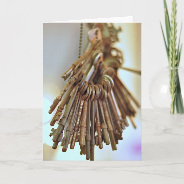 Vintage Schlüssel Karte (Vorderseite)