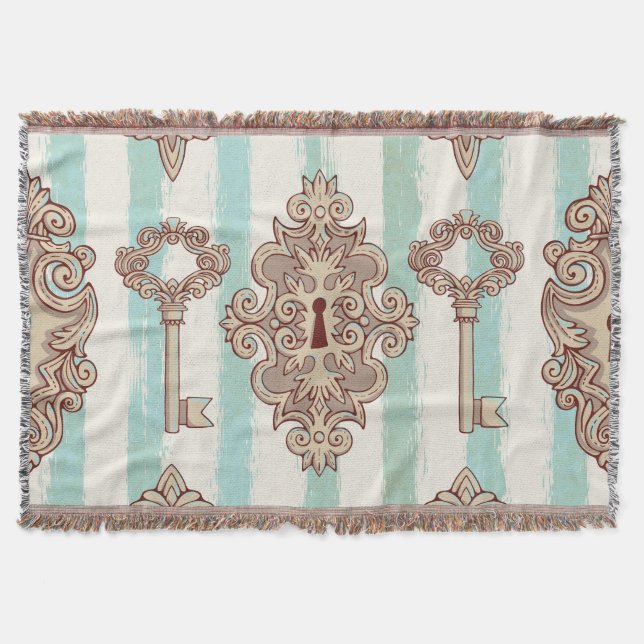 Vintage Schlüssel, Schlösser: Freehe und Muster. Decke (Vorderseite)