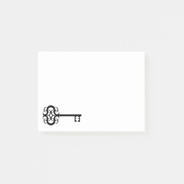 Vintage Schlüsselillustration Post-it Klebezettel (Vorderseite)