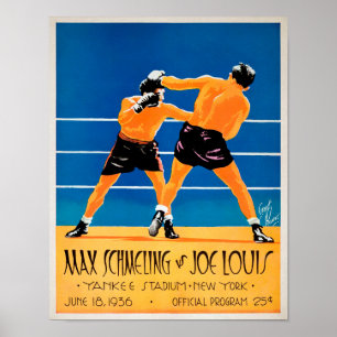 Vintage Schmeling vs. Lewis Programmcover Poster