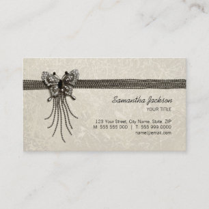Vintage-Schmetterling Antik-Schmuck Visitenkarte