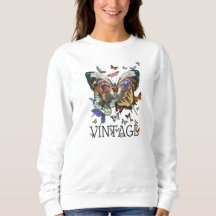 Vintage-Schmetterling-Boho-Sweatshirt
