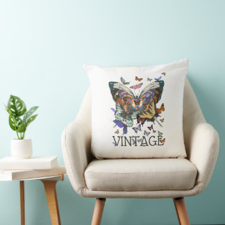 Vintage Schmetterling Boho Zierkissen