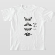 Vintage-Schmetterling-Grafik-T-Shirt für jugendlic