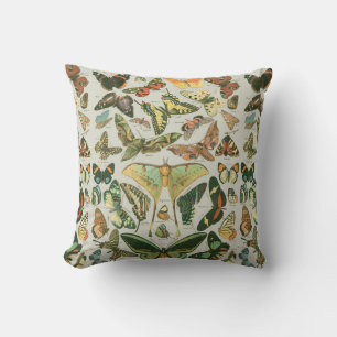 Vintage-Schmetterling-Motte-Musterdruck Kissen
