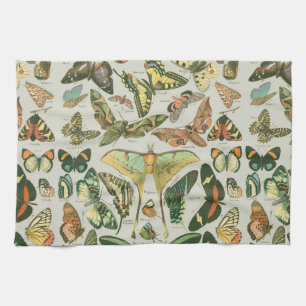 Vintage-Schmetterling-Motten-Musterdruck Geschirrtuch
