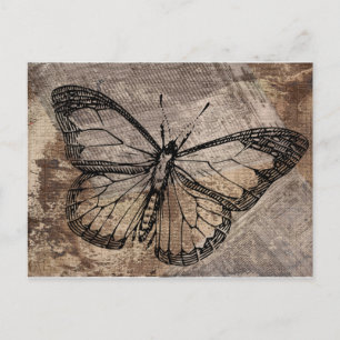 Vintage Schmetterling Postkarte