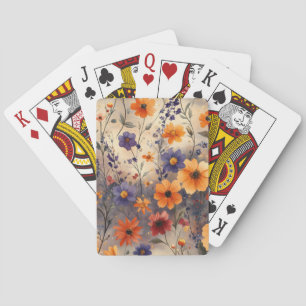 Vintage Schmetterling Wildblume (11) Spielkarten