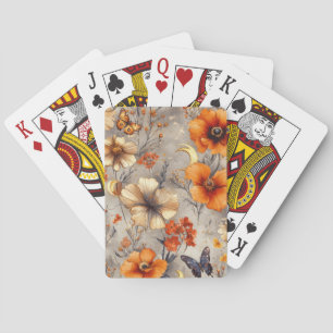 Vintage Schmetterling Wildblume (12) Spielkarten