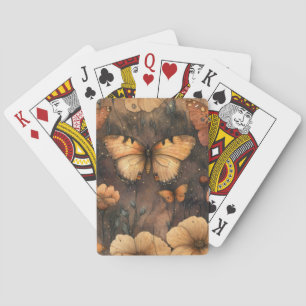 Vintage Schmetterling Wildblume (8) Spielkarten