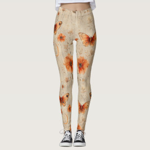 Vintage Schmetterling Wildblume (9) Leggings