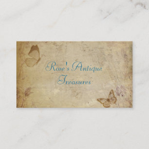 Vintage Schmetterlinge Antiquitätenladen Visitenkarte