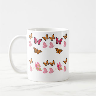 Vintage Schmetterlinge – Farbige Entomologie-Illus Kaffeetasse